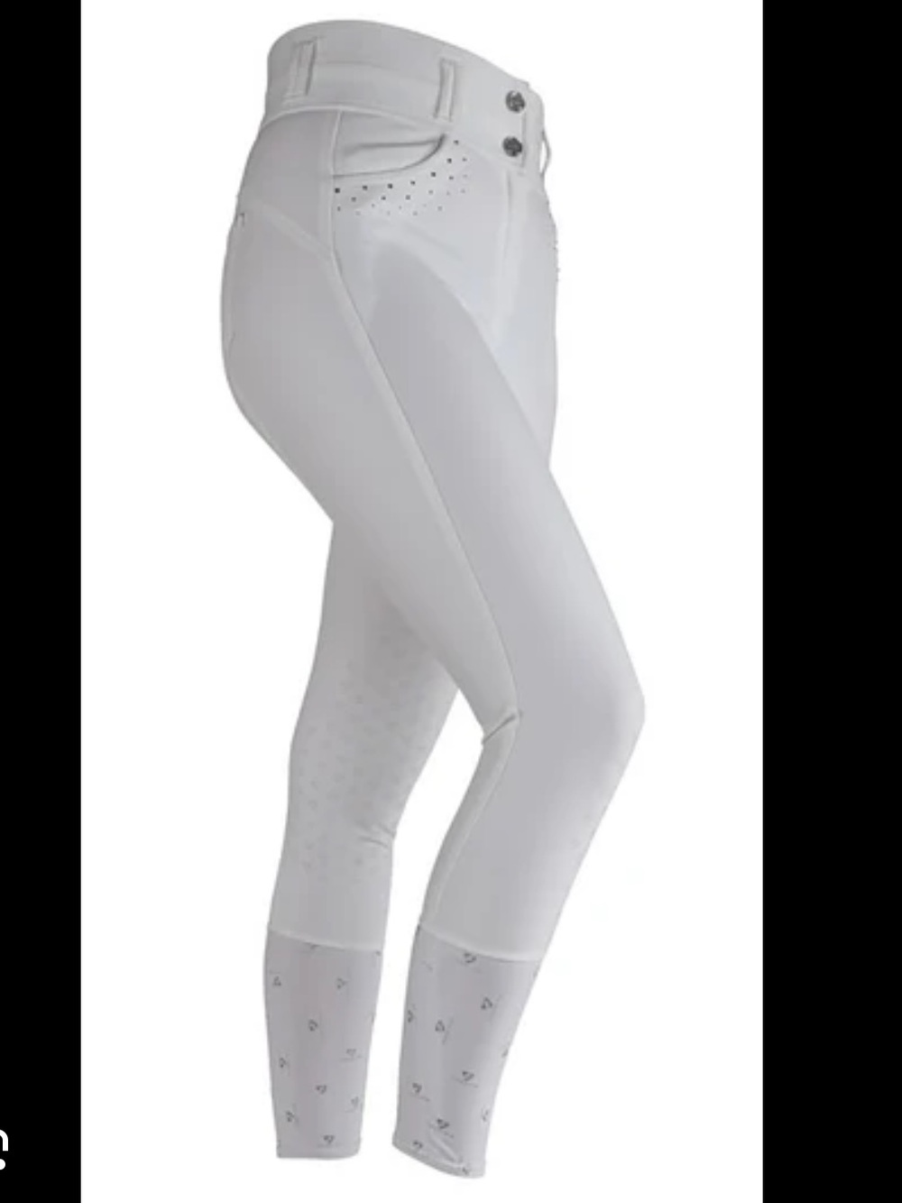 Women's White Shires Aubrion Breeches with Knee Grip